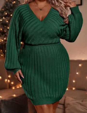 Rochie mini Shein Curve+, verde