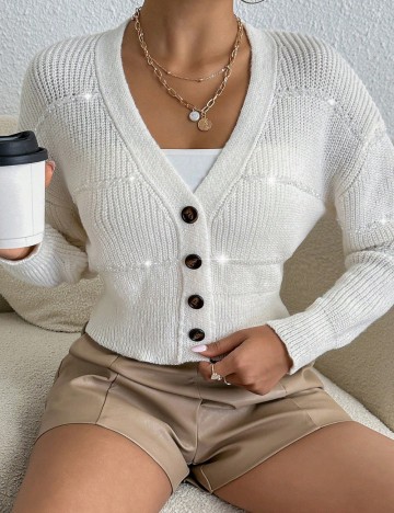 Cardigan Shein, crem