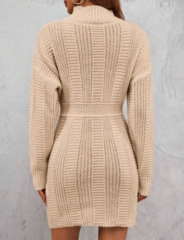 Rochie tricotată Shein, bej