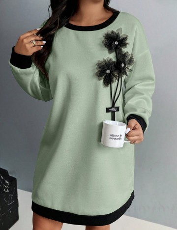 Rochie mini Shein Curve+, verde