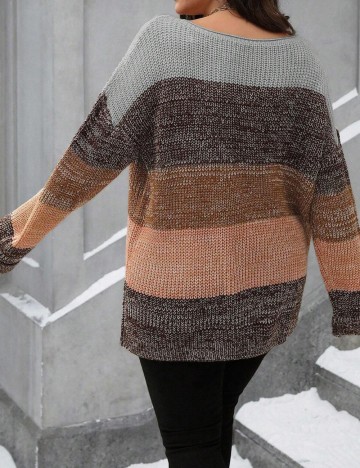 Pulover Shein Curve+, mix culori