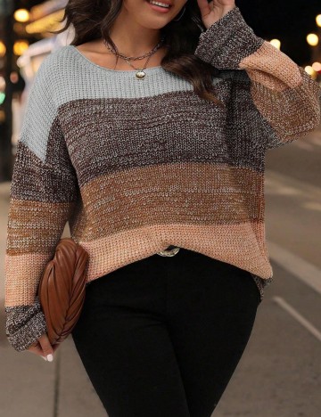 Pulover Shein Curve+, mix culori