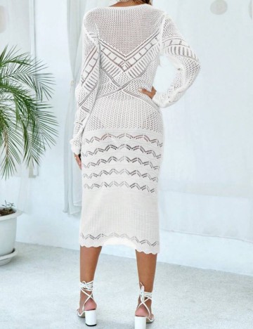 Rochie midi Shein, crem