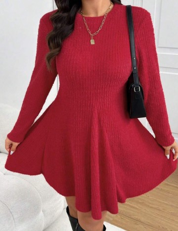 Rochie mini Shein Curve+, roșu