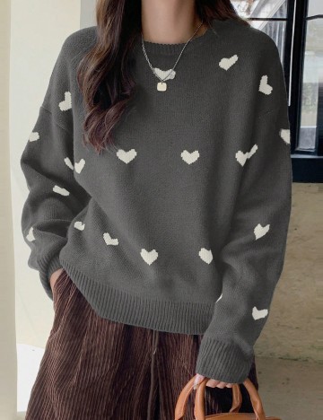 Pulover Shein DAZY, gri