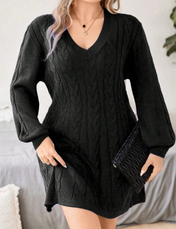Rochie mini Shein Curve+, negru