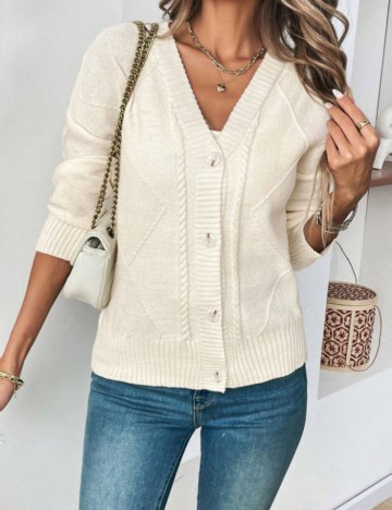 Cardigan Shein, crem