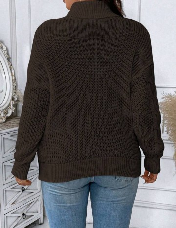 Pulover Shein Curve+, maro