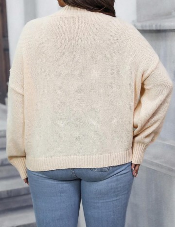 Pulover Shein Curve+, crem