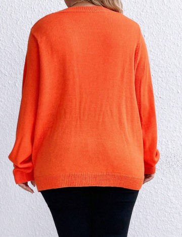 Pulover Shein Curve+, portocaliu