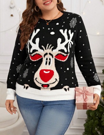 Pulover Shein Curve+, mix culori