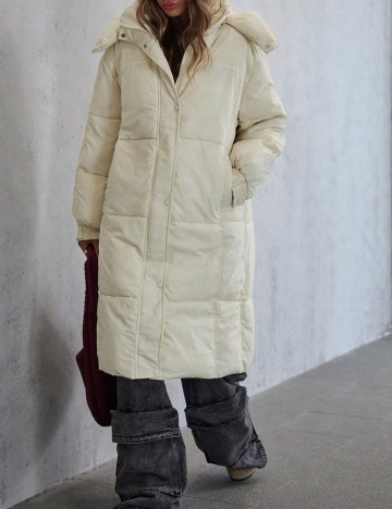 Geacă lungă Shein, crem