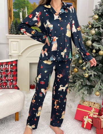 Compleu pijamale Shein, albastru