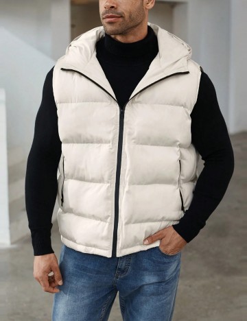 Vestă Shein MANFINITY, crem