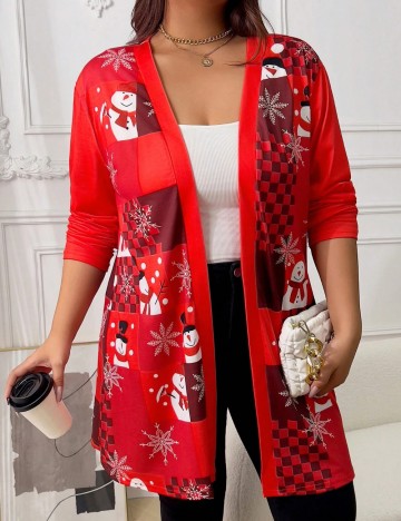 Cardigan Shein Curve+, roșu