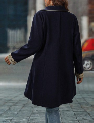 Palton Shein Curve+, albastru