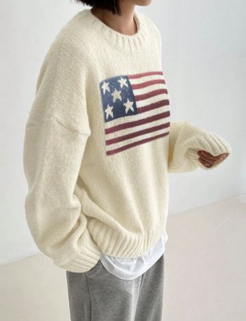 Pulover Shein DAZY, crem