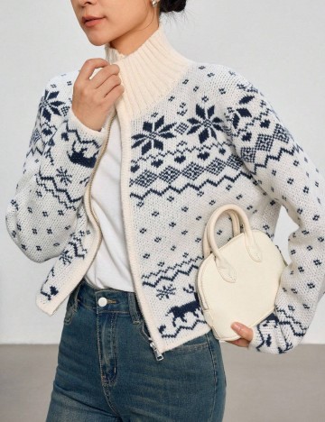 Cardigan Shein, crem