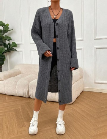 Cardigan lung Shein, gri