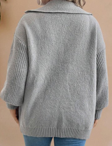Cardigan Shein Curve+, gri
