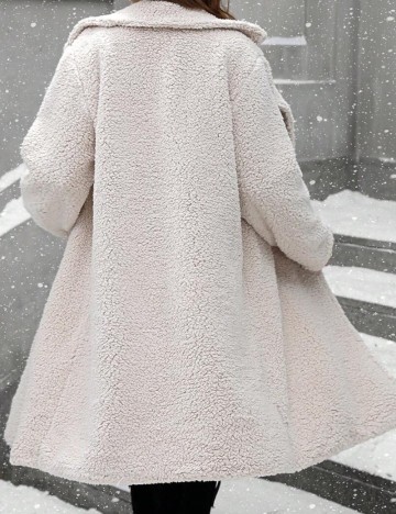 Cardigan lung Shein Curve+, crem