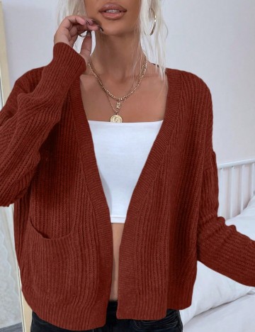 Cardigan Shein, cărămiziu