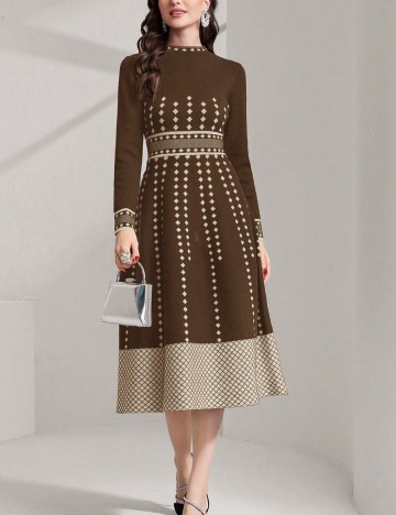 Rochie midi Shein, mix culori