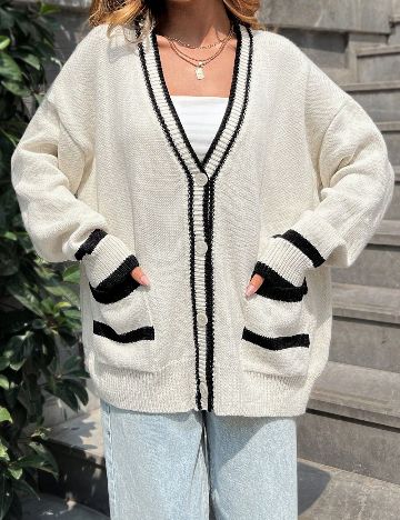 Cardigan Shein, crem