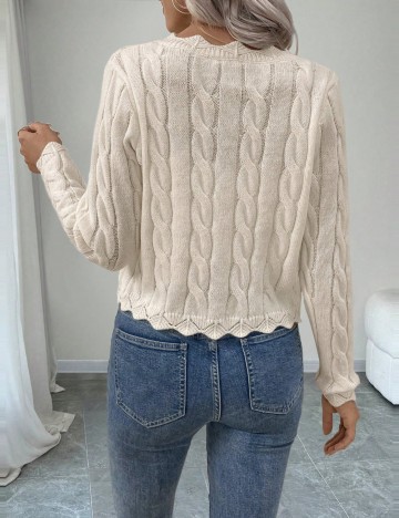Cardigan Shein, crem