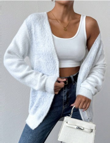 Cardigan Shein, alb