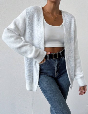 Cardigan Shein, alb