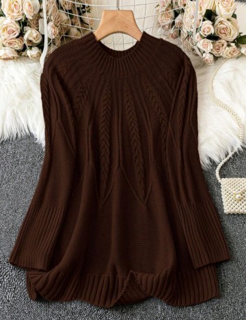 Pulover Shein Curve+, maro