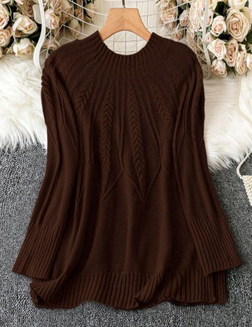 Pulover Shein Curve+, maro