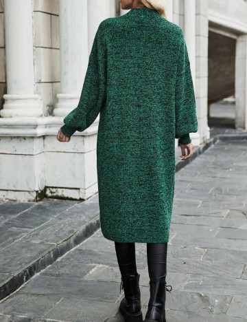 Cardigan lung Shein, verde