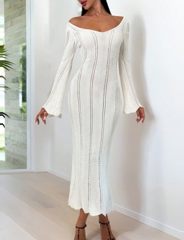 Rochie midi Shein, alb