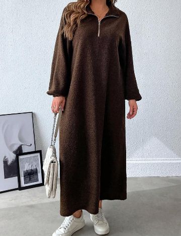 Rochie maxi Shein Curve+, maro