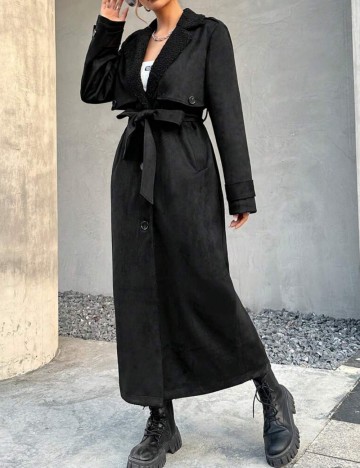 Palton Shein, negru