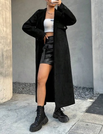 Palton Shein, negru