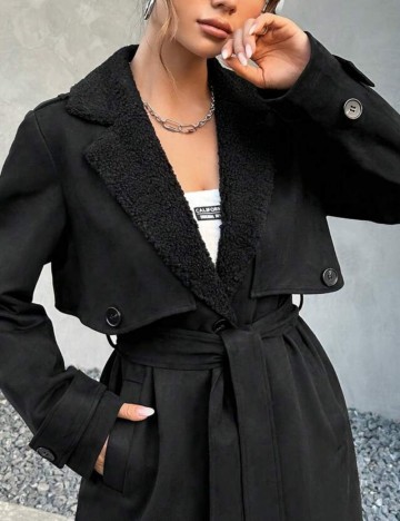 Palton Shein, negru
