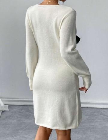 Rochie tricotată Shein, crem