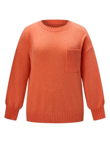 Pulover Shein Curve+, portocaliu