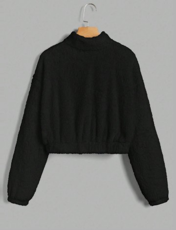 Bluză cu fermoar Shein Ezwear, negru