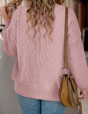 Pulover Shein Curve+, roz