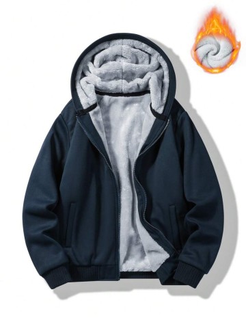 Hanorac Shein MANFINITY, bleumarin