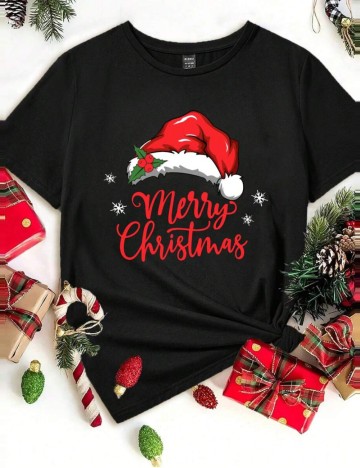 Tricou Shein Curve+, negru