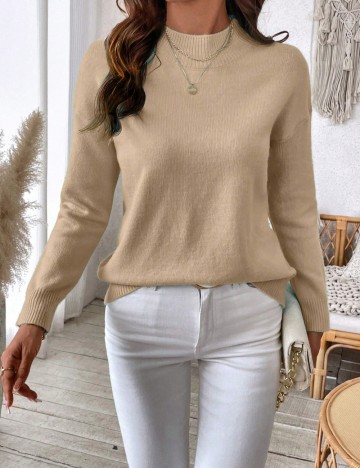 Pulover Shein Curve+, bej