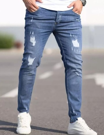 Jeans Shein MANFINITY, albastru