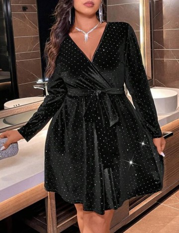 Rochie mini Shein Curve+, negru