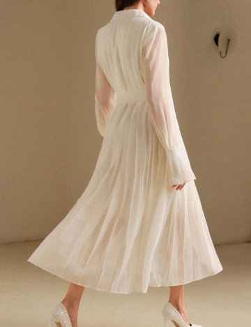 Rochie midi Shein Anewsta, crem