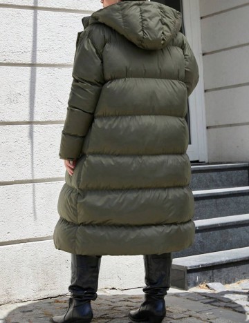 Geacă Shein Curve+, verde